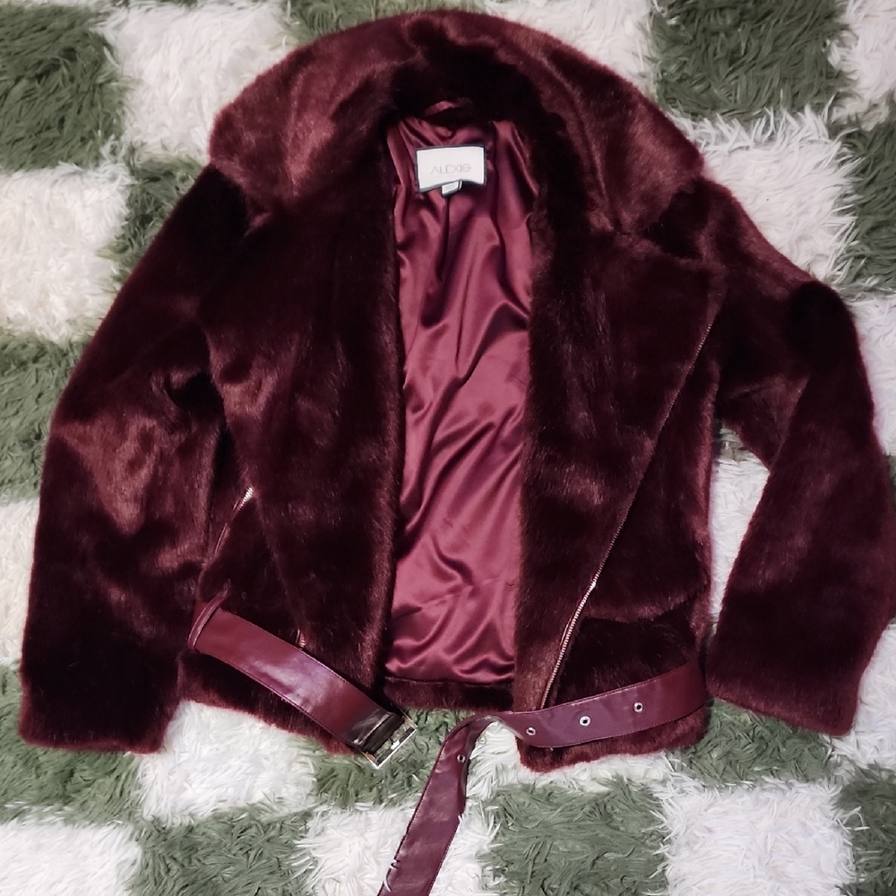 NWT Alexis Fur Moto Jacket